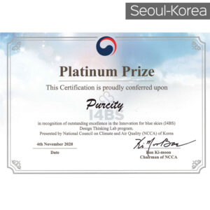 Platinum Prize Award from Innovation 4 Blue Skies in South Korea 2020